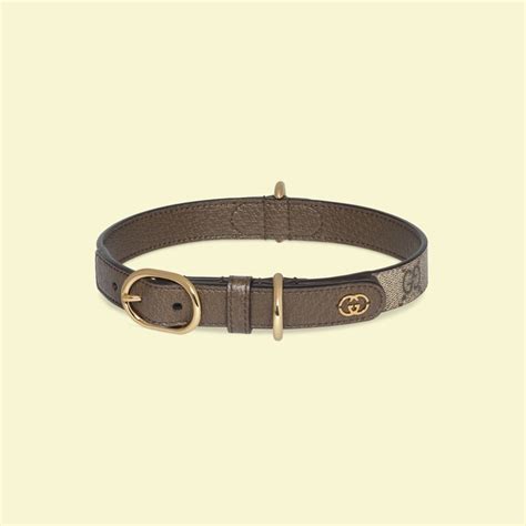 Small/medium pet collar in beige and ebony Supreme 